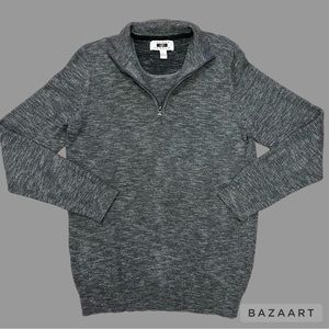 Joseph Abboud Men’s Sweater Quarter Zip Grey Jacket Size L